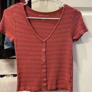 American Eagle crop top, size small. Color is like a burnt red